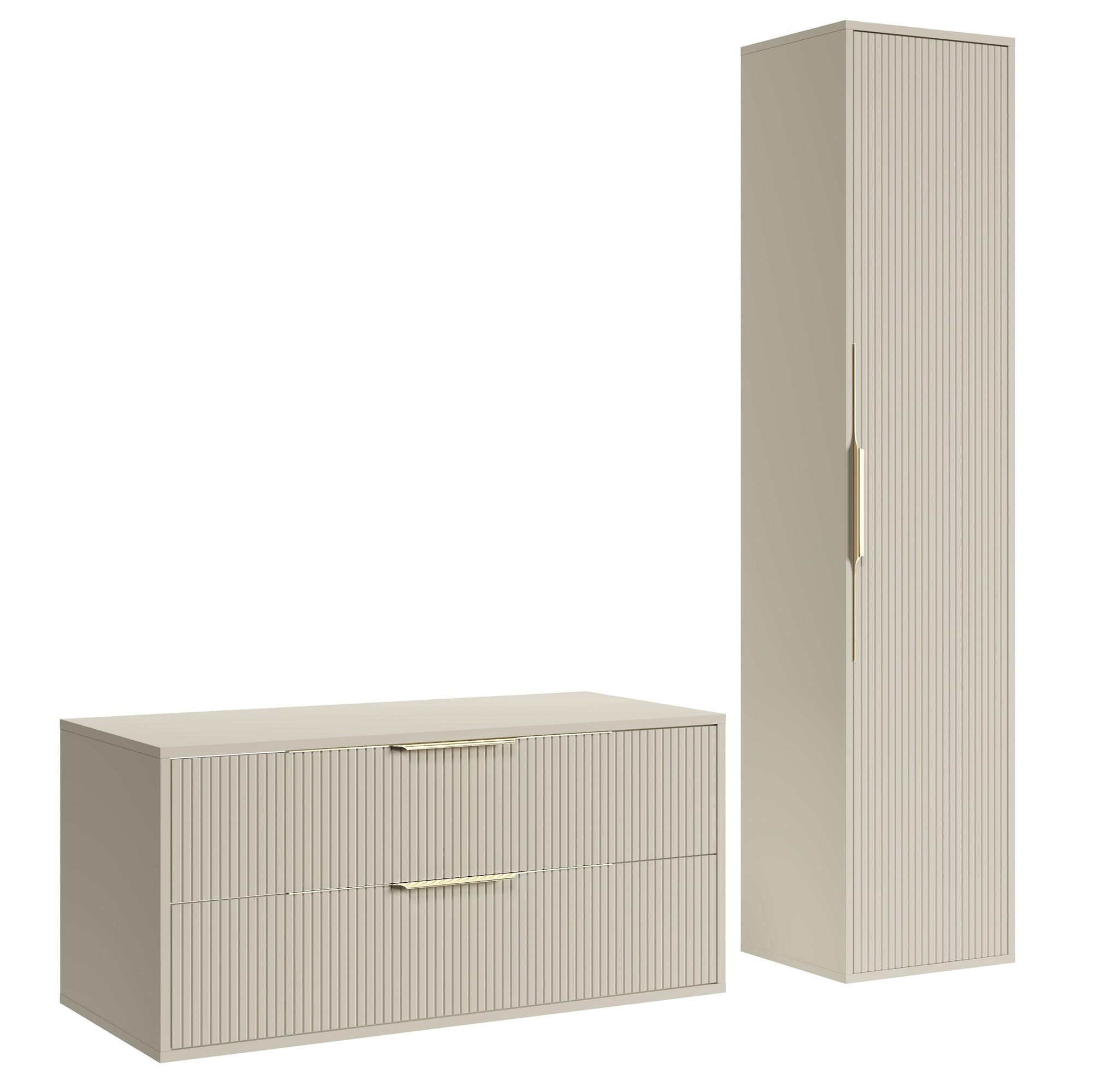 BADMÖBEL-SET Rimini 2 Teile Cashmere - 100 x 46 x 54 cm - Kaschmir, Holz (100/46/46cm) - Badplaats