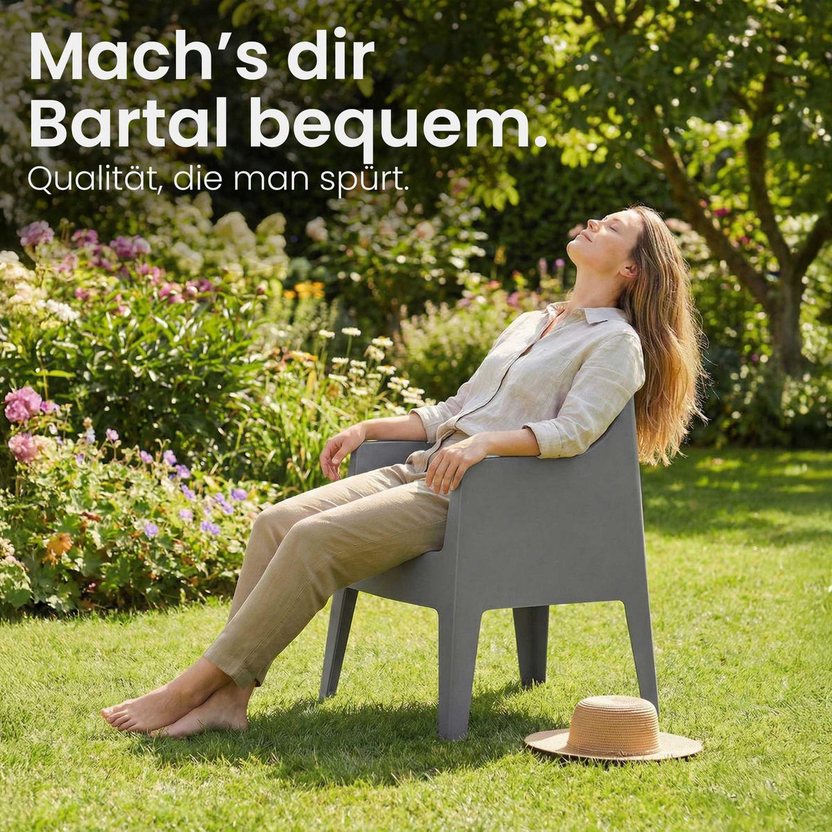 GARTENSTUHL 4er Set Kunststoff Dunkelgrau - Dunkelgrau, Kunststoff (73/78/57cm) - CLP