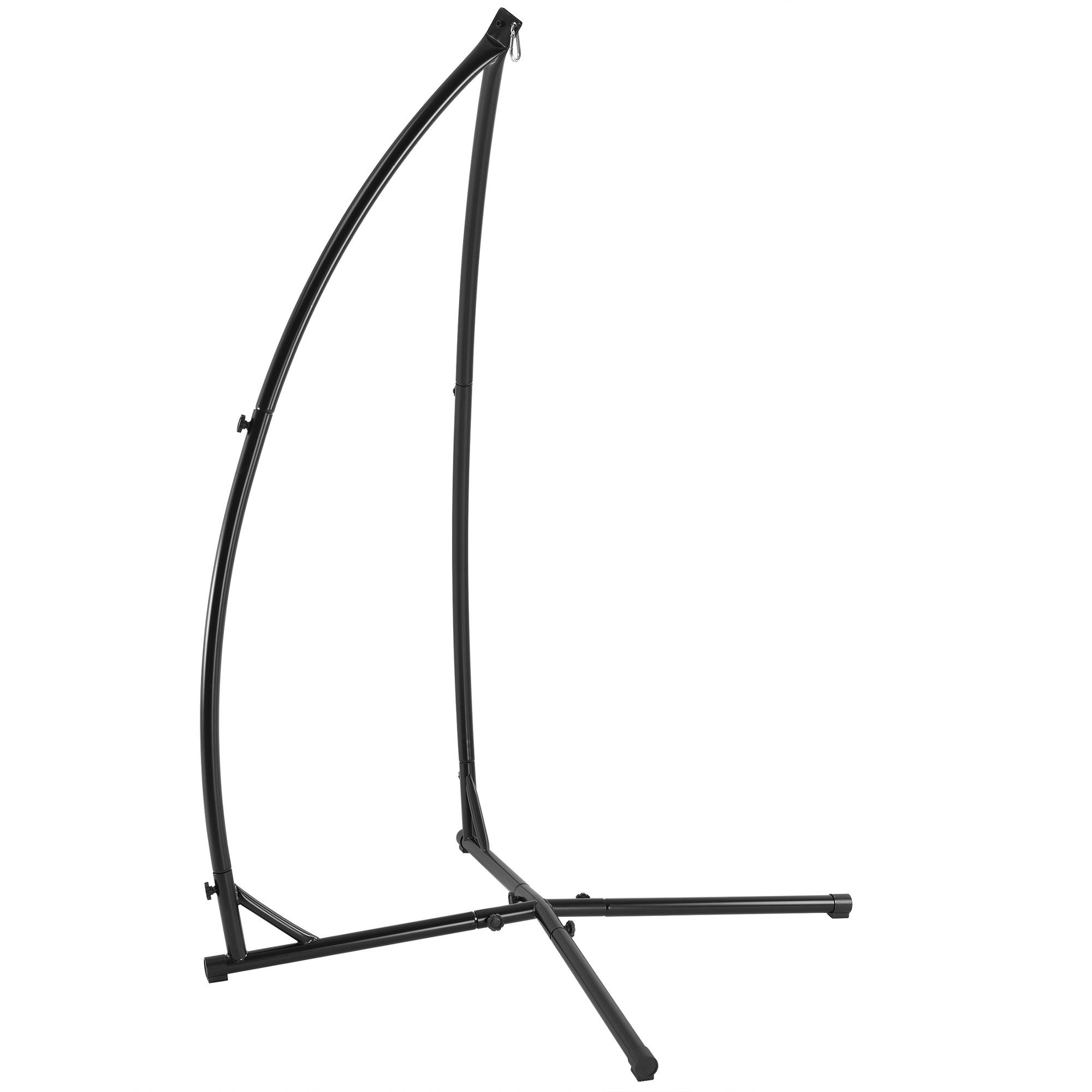 HÄNGESESSELGESTELL - Schwarz, Metall (110/110/205cm) - casa.pro