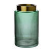 VASE Serenite Grün 15/15/25 cm Glas - Grün, Glas (25cm) - Mondex