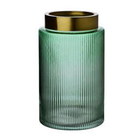VASE Serenite Grün 15/15/25 cm Glas - Grün, Glas (25cm) - Mondex