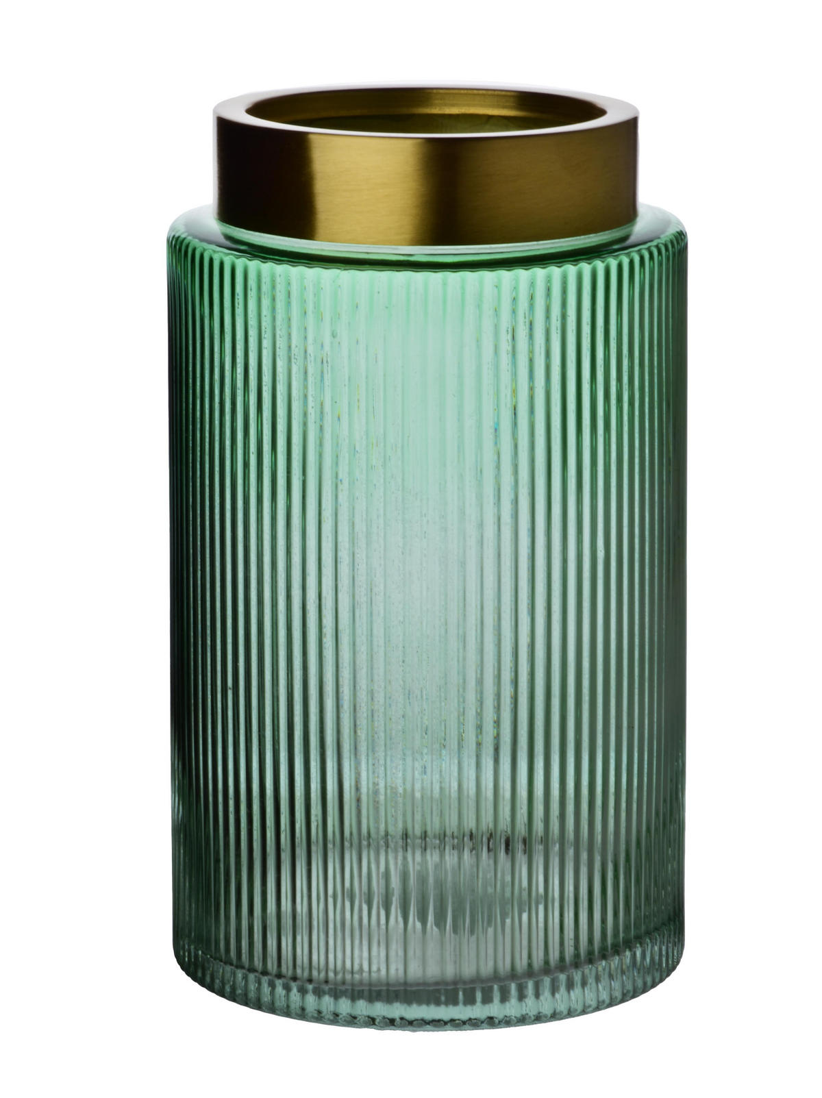 VASE Serenite Grün 15/15/25 cm Glas - Grün, Glas (25cm) - Mondex