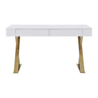 SCHREIBTISCH - 140 cm x 60 cm - Holz, Platte - Weiß - PLEISA - Weiß, Holz (60/140/75cm) - Vente-Unique