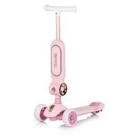 KINDERROLLER Bloomi 2 in 1 rosa Laufrad-Funktion, Sitz, PU-Leuchträder, Bremse, Lenker verstellbar - Rosa, Metall (46/28/77cm) - Chipolino