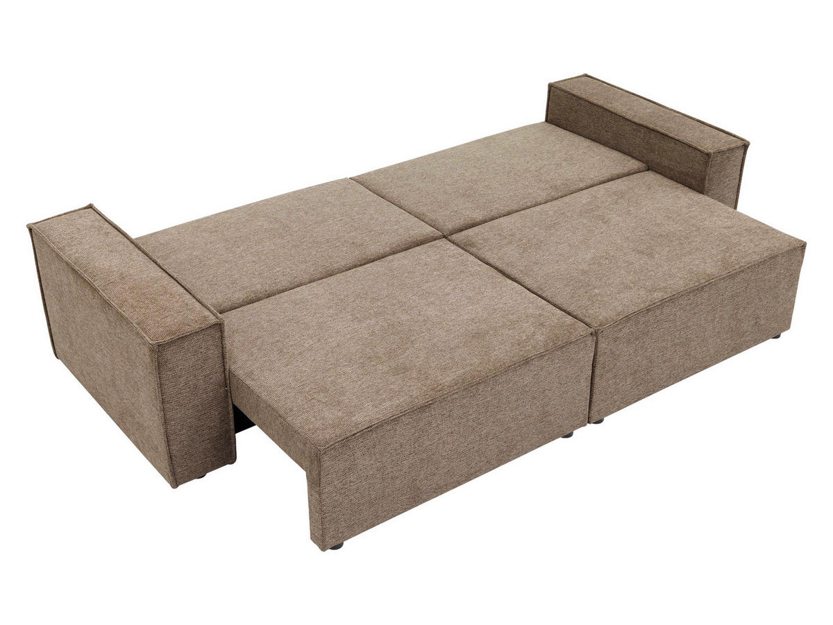 SCHLAFSOFA Karl - Schwarz/Naturfarben, Holz/Kunststoff (245/82/90cm) - MIRJAN24