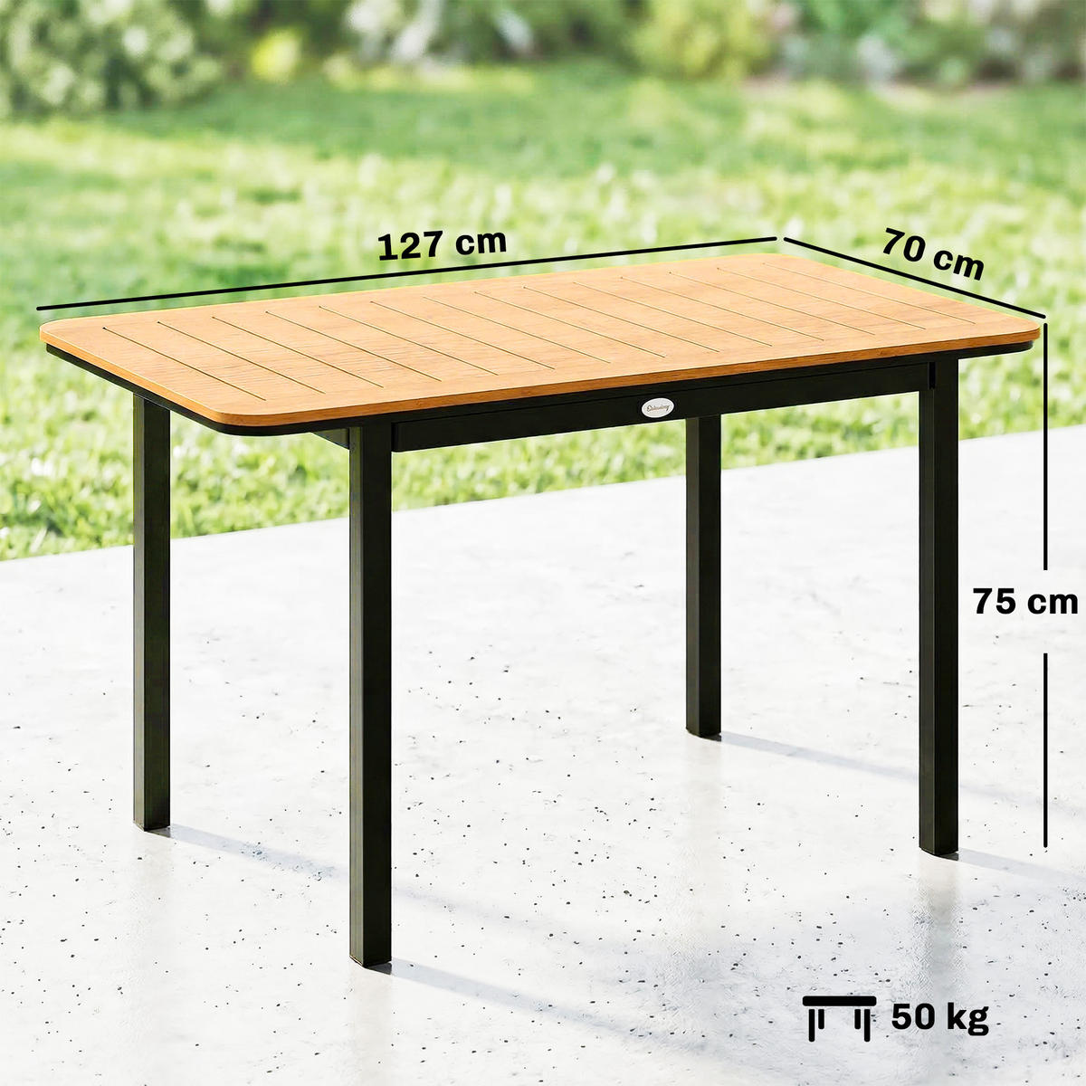 GARTENTISCH,BRAUN,1 Stück - Braun, Metall (127/70/75cm) - GiPP