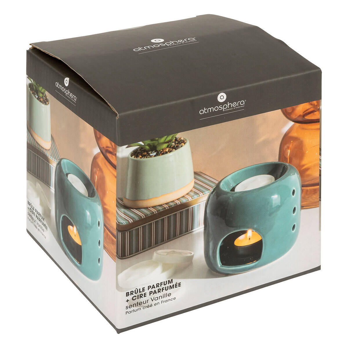 DUFTLAMPE Keramik - Blau, Keramik (12/10/12cm) - Atmosphera Createur d´interieur