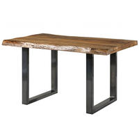 BAUMTISCH Mango 140x90x77 natur lackiert / U-Beine anthrazit glänzend FREEFORM 5 - Naturfarben, Holz (140/90/77cm) - Massivmoebel24
