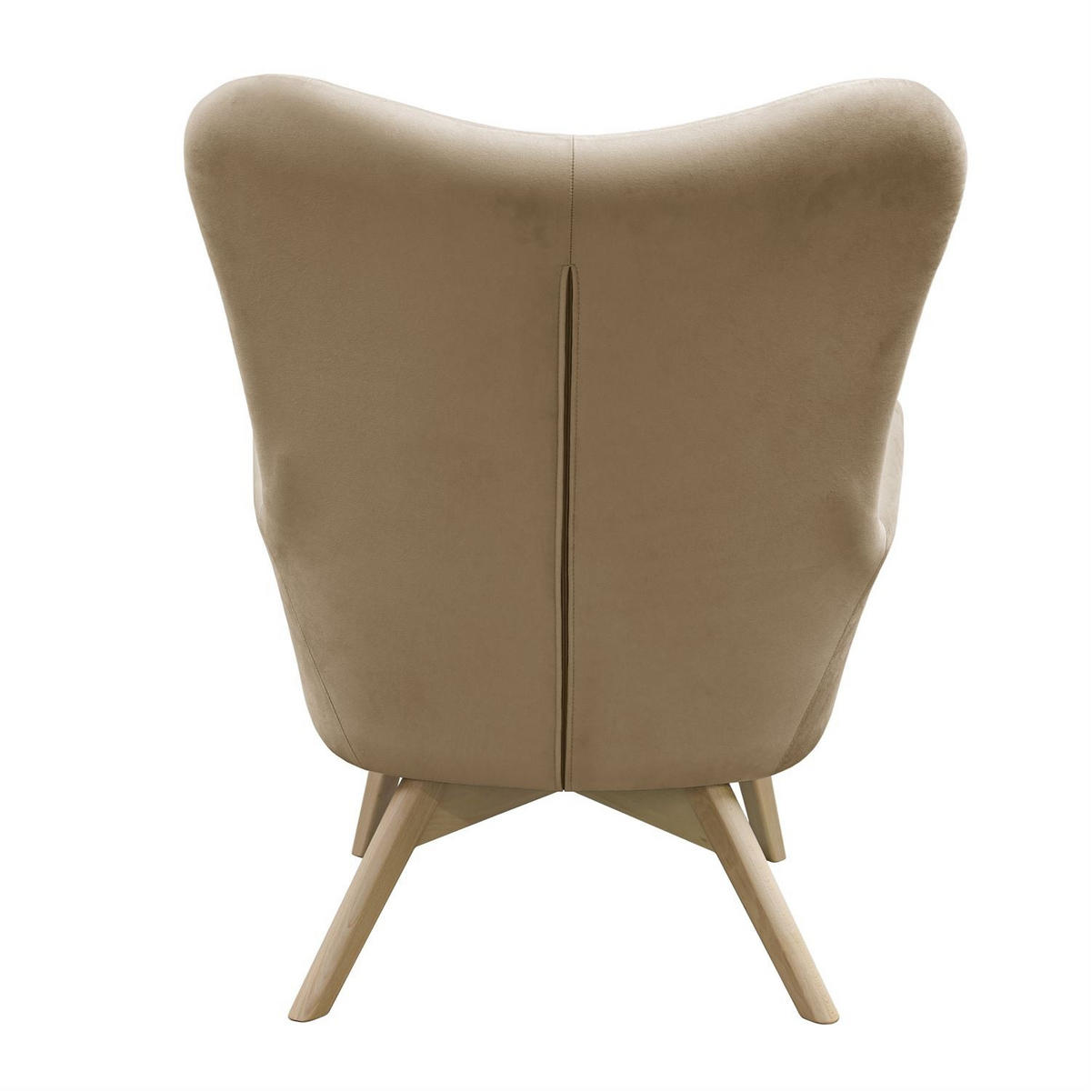 SESSEL SAND mit Buchenbeinen - Beige/Buchefarben, Textil (80/105/86cm) - Lookway