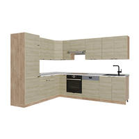 BUCĂTĂRIE DE COLȚ Fame-Line, Panou de stejar/Stejar auriu, 287 x 227 cm fara blat - stejar miere/culoare lemn stejar, compozit lemnos (287/206.8/51.6cm) - Vicco
