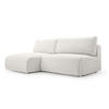 ECKSOFA mit Schlaffunktion Greste, Weiß - Weiß, Textil (150/223cm) - Meblito