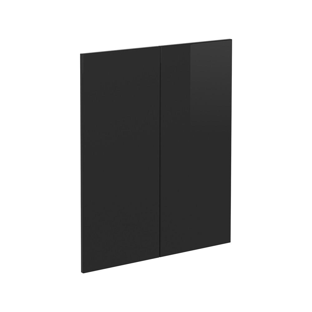 KÖKSFRONT R-Line Svart högblank 59.2x71.3 cm möbelfront för underskåp Svart högglans 71.3/59.2/1.6 cm