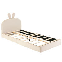 KINDERBETT 90x200 cm Samt beige - Beige, Textil (90/200cm) - LEBENLANG