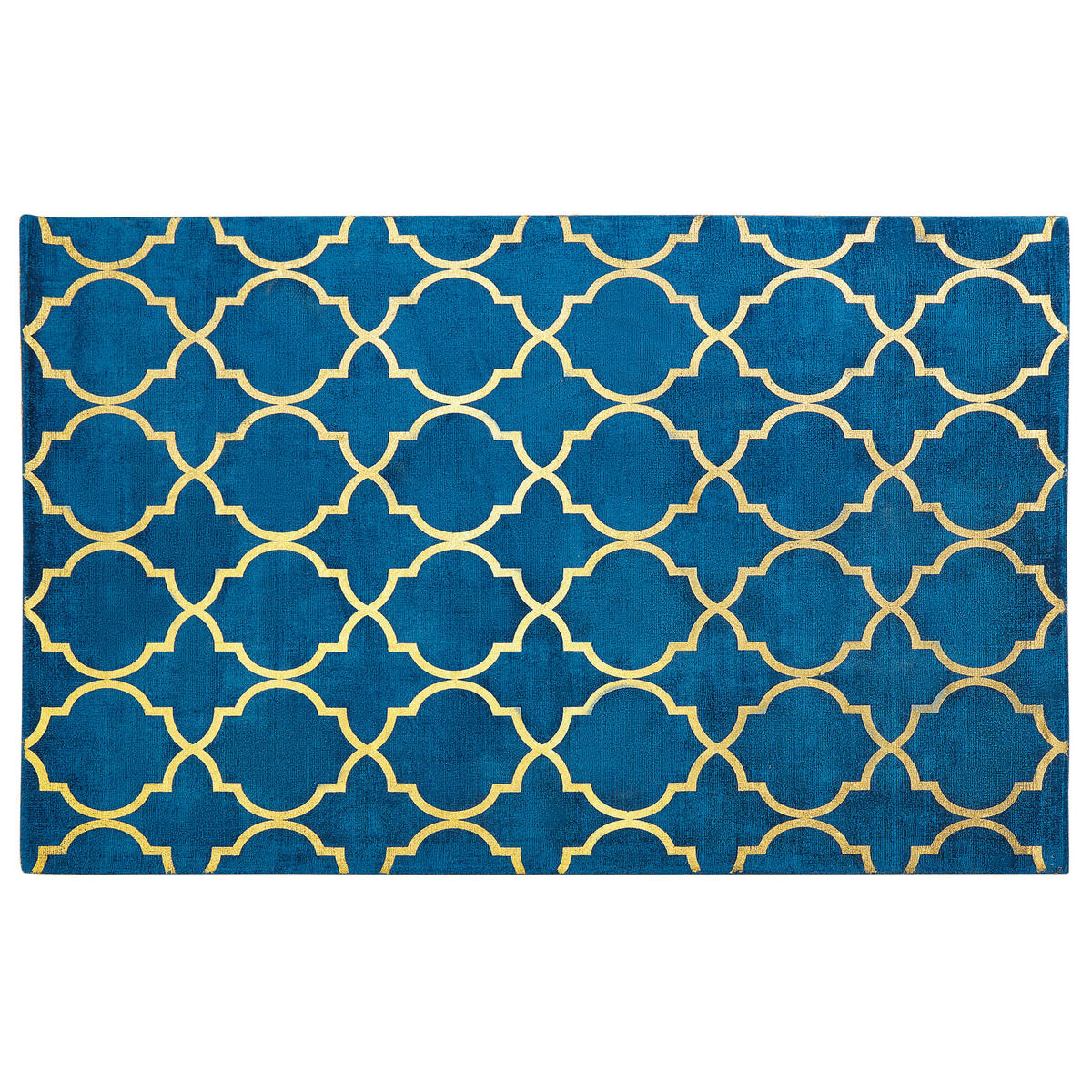 KURZFLOR-TEPPICH Yelki 200/140 cm - Blau, Naturmaterialen (140/200cm) - Beliani