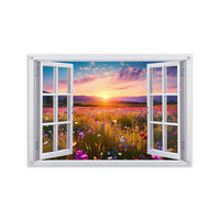 GARTEN-POSTER 90x60 cm Gartendeko: Blumenwiese - Gelb, Kunststoff (90/60/2cm) - artissimo
