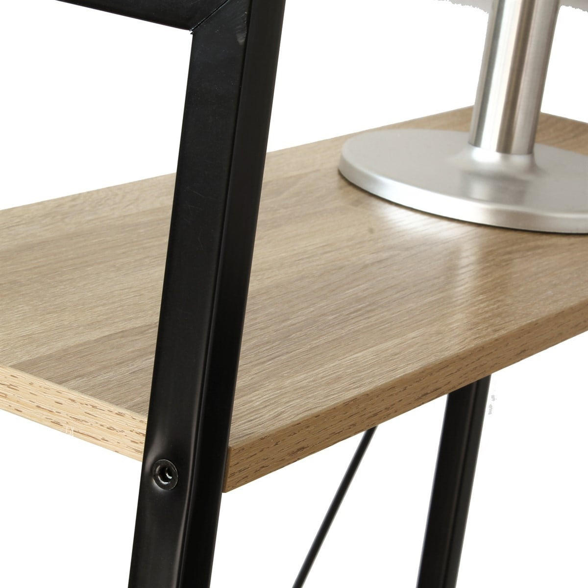 SCHREIBTISCH L120cm mit 4 Regalen im Industrial-Stil - Apfelbaumfarben, Holzwerkstoff (120/60/120cm) - Calicosy