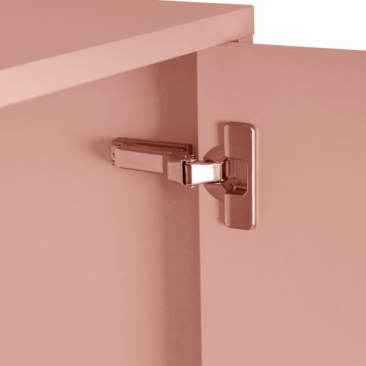 HIGHBOARD 2 Türen aus MDF in Rosa LENNON - Pink, Holzwerkstoff (75/164/30cm) - RNT By Really Nice Things