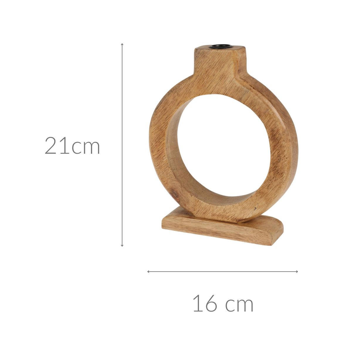KERZENSTÄNDER Mangoholz 16/21 cm - Braun, Holz (16/21/5cm) - Home Styling Collection