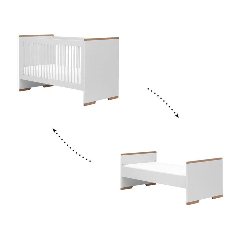 SOBA ZA BEBE 3-dijelni bijelo i drvo - bijela, drvni materijal (145/92/76cm) - Petits-meubles