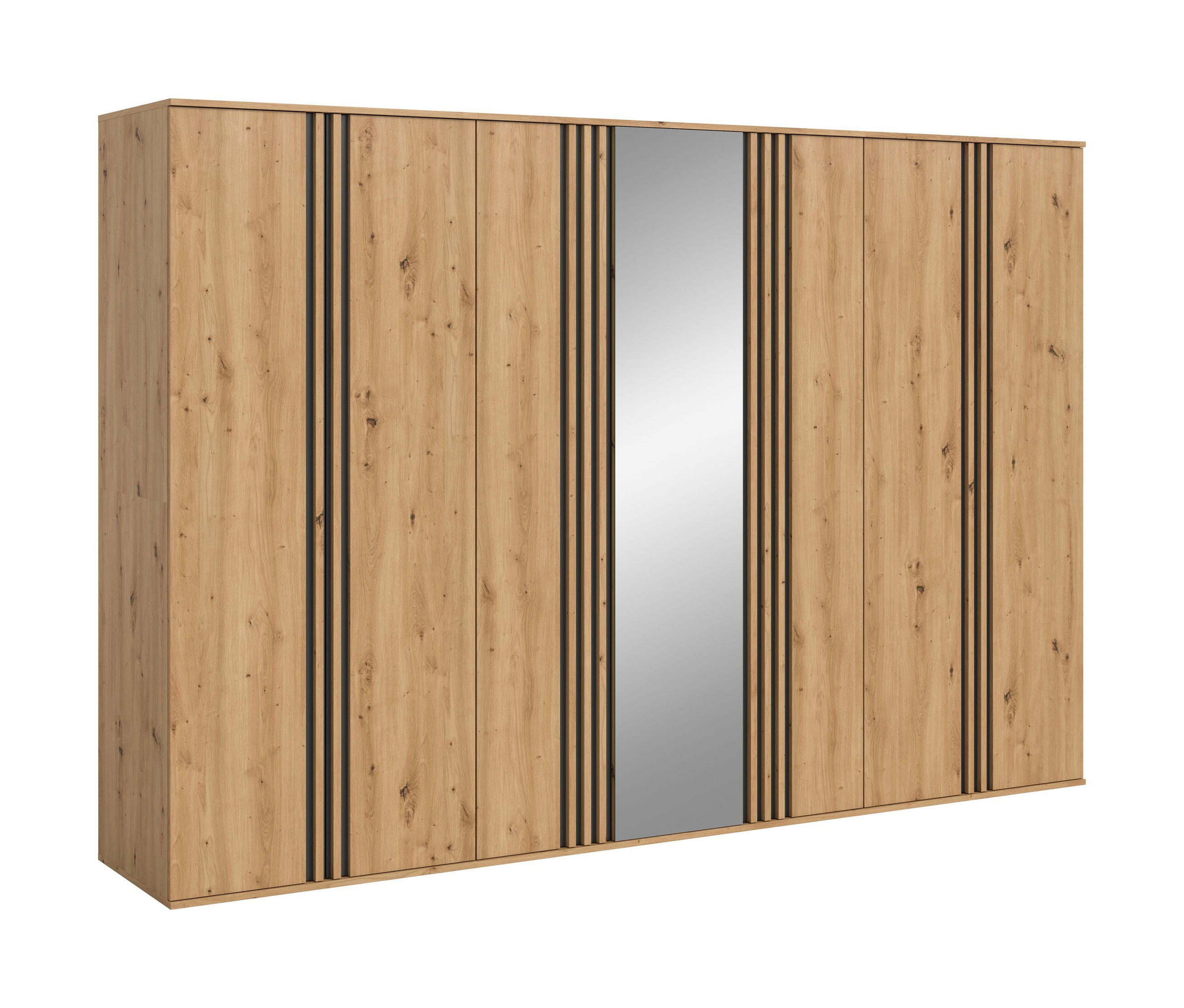 KLEIDERSCHRANKKOMBINATION Tindra (B/H/T: ca. 280/190/56 cm) in Artisan Eiche Nachbildung/Artisan Eiche Nachbildung - Eiche Artisan, Holzwerkstoff (280/190/56cm) - Homes & Jones