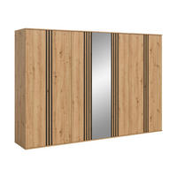 KLEIDERSCHRANKKOMBINATION Tindra (B/H/T: ca. 280/190/56 cm) in Artisan Eiche Nachbildung/Artisan Eiche Nachbildung - Eiche Artisan, Holzwerkstoff (280/190/56cm) - Homes & Jones