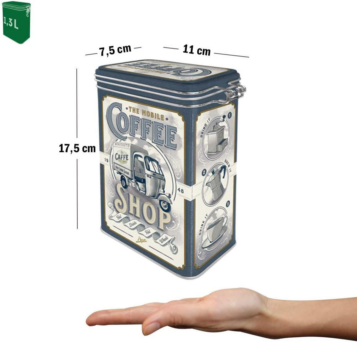 AROMADOSE APE Ape Coffee Shop - Multicolor, Metall (11/17.5/7.5cm) - Nostalgic-Art
