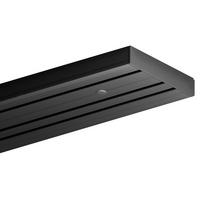 GARDINENSCHIENE 120cm 3-läufig - Schwarz, Kunststoff (10/1.8/120cm)