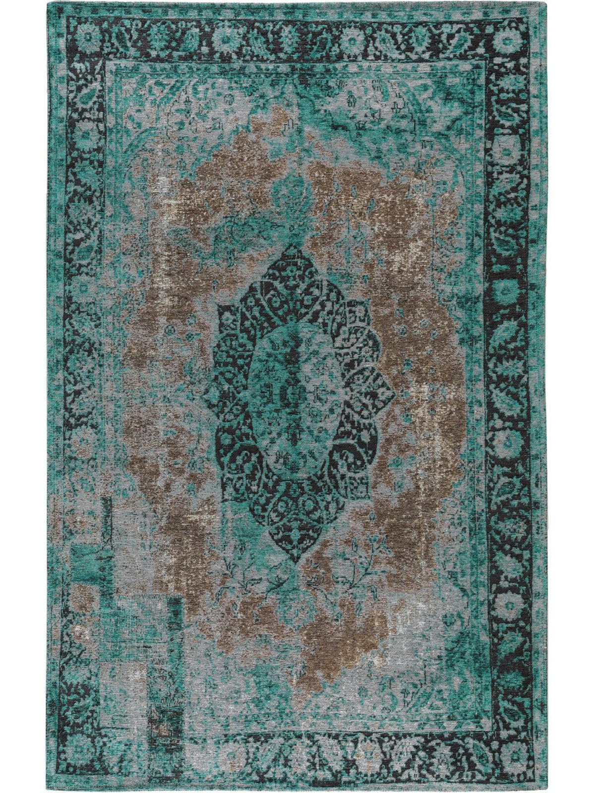 FLACHGEWEBETEPPICH Tosca Türkis 75x165 cm - Türkis, Textil (75/165cm) - benuta Pop