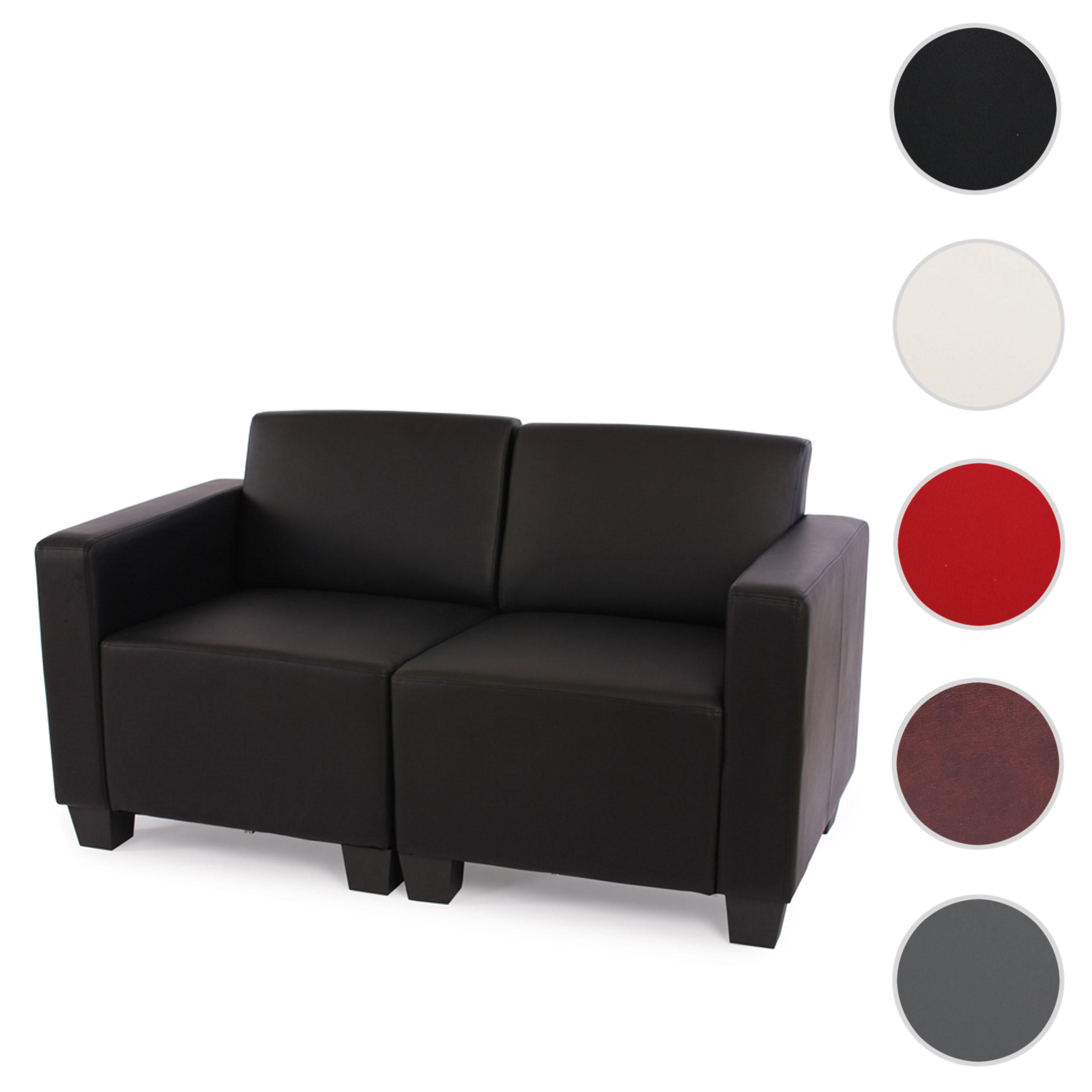 2-SITZER SOFA Schwarz - Schwarz, Textil (136/76/72cm) - MCW