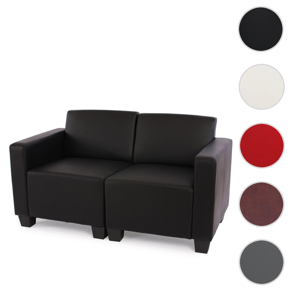 2-SITZER SOFA Schwarz - Schwarz, Textil (136/76/72cm) - MCW