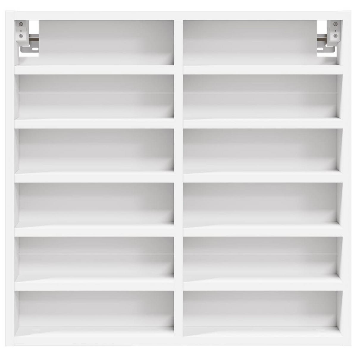 VITRINENSCHRANK Weiss 60/8,5/58 Cm Holzwerkstoff - Weiß, Holzwerkstoff (8.5/58/60cm) - vidaXL