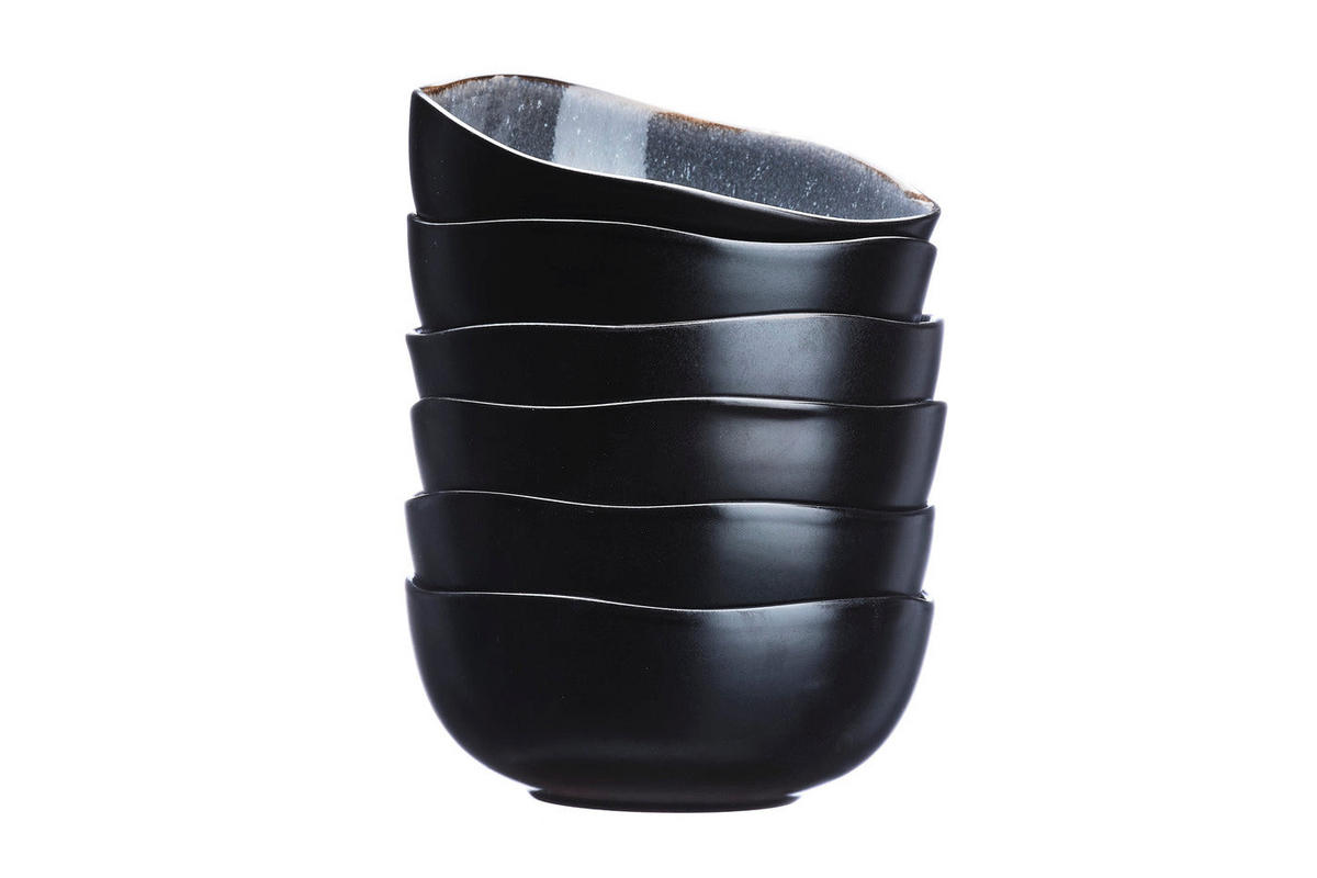 SCHALEN Iris Ø16,5cm - 6er-Set - Nachtblau - Blau, Keramik (16.5cm) - Björn