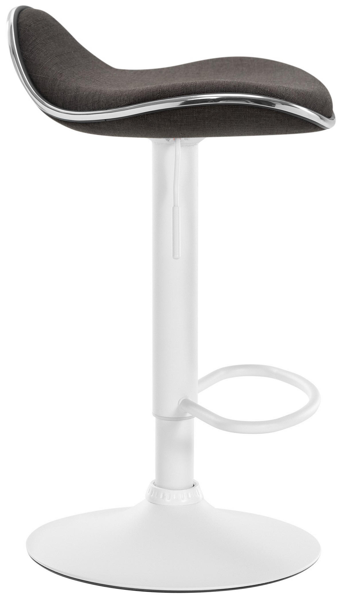 BARHOCKER Stoff dunkelgrau - Dunkelgrau/Weiß, Textil/Metall (45/71/45cm) - CLP