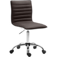 HOCKER Lederlook braun - Chromfarben/Braun, Textil/Metall (42/80/52cm) - CLP