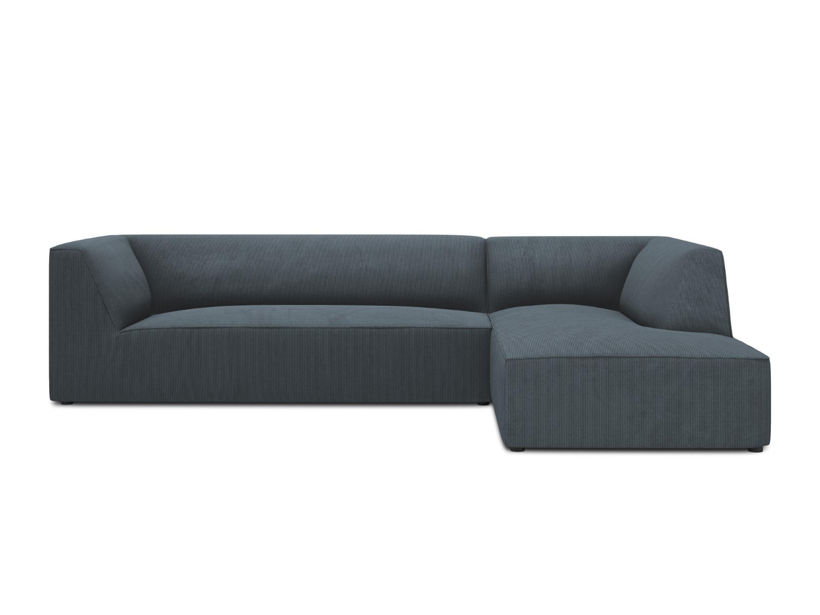 ECKSOFA rechts Ruby aus Cord blau 4 Sitzplätze - Blau, Textil (180/273cm) - Micadoni