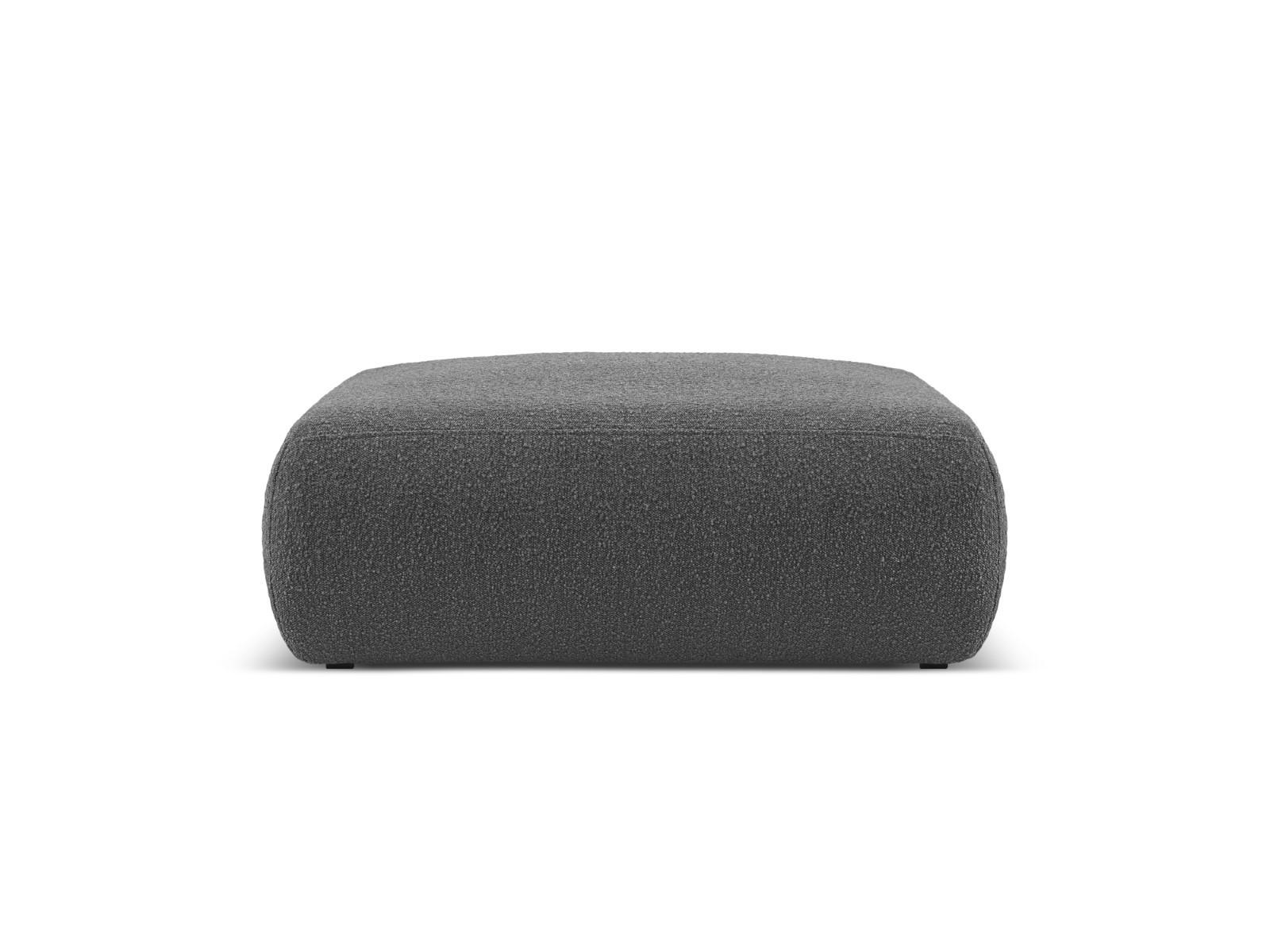 POUF Molino aus Boucle dunkelgrau - Dunkelgrau, Textil (100/36/100cm) - Micadoni