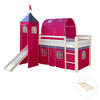 HOCHBETT 90/200 in Pink Lattenrost - Pink/Weiß, Holz - Homestyle4u
