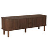 TV-SCHRANK, dunkles Holzeffekt - Braun, Holz (40/55/150cm) - Oviala