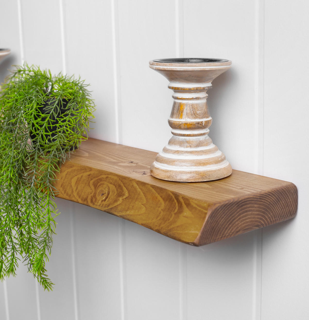 WANDREGAL rustikales 16/4,4/150 cm unbehandelt - Braun, Holz (150/4.4/16cm)