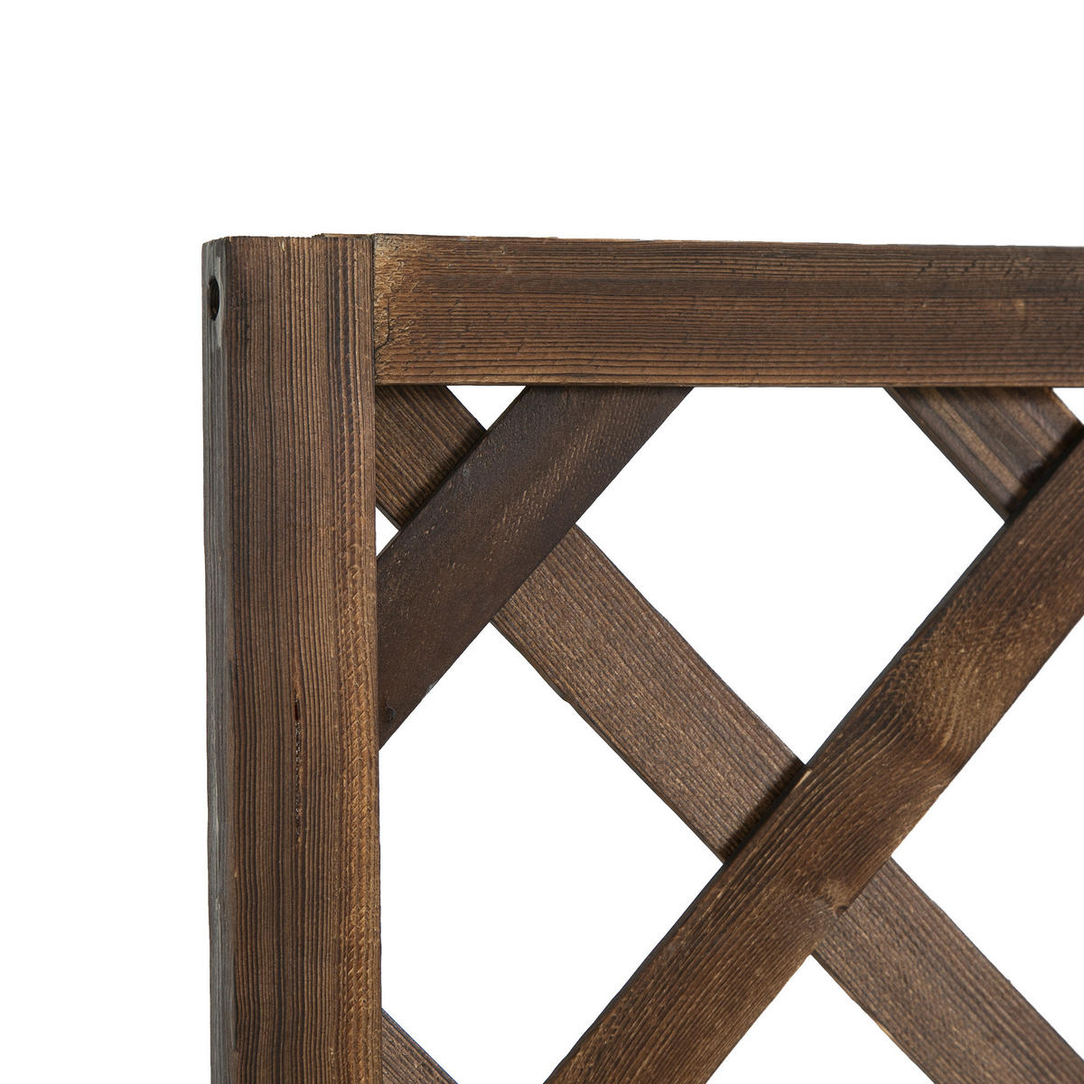 HOCHBEET Massivholz mit Rankgitter 72,5x31,5x149,5 cm - Braun, Holz (31.5/31.5/72.5cm) - ComfortXL