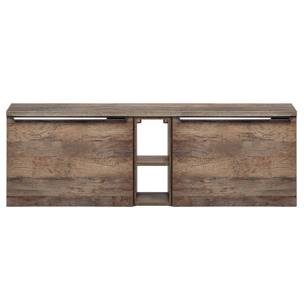 WASCHBECKENSCHRANK Puebla-56 - Braun, Holzwerkstoff (140/49/46cm) - Lomado