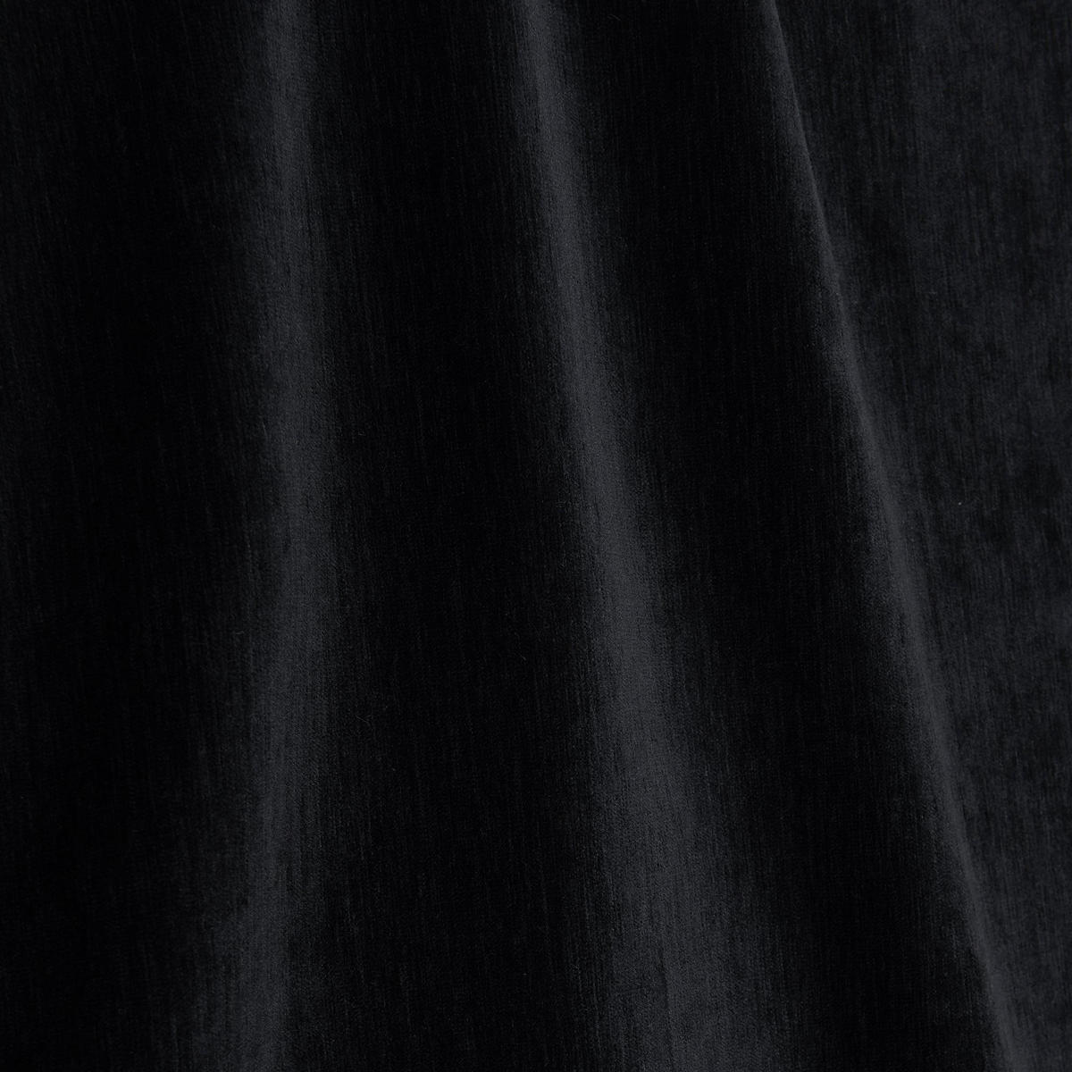 SITZHOCKER Samt Schwarz 80cm - Schwarz, Textil (80/36/52cm) - Sia Home