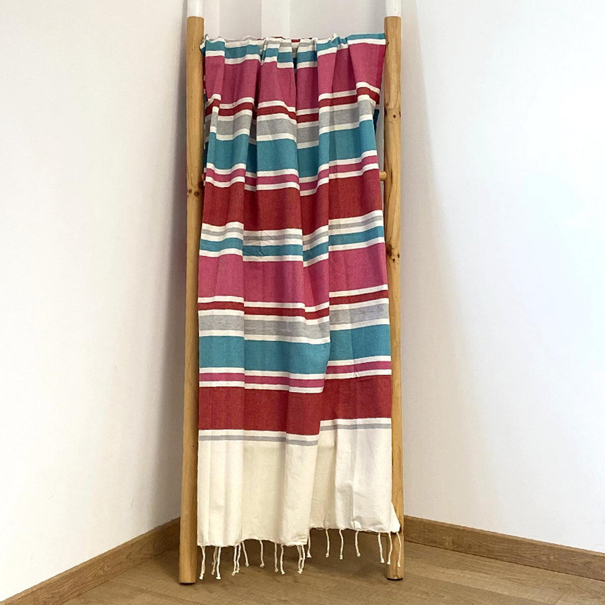 HAMMAMTUCH Traditionelle Helios 100x200 190g/m² türkis - Türkis, Textil (100/200cm) - LE COMPTOIR DE LA PLAGE
