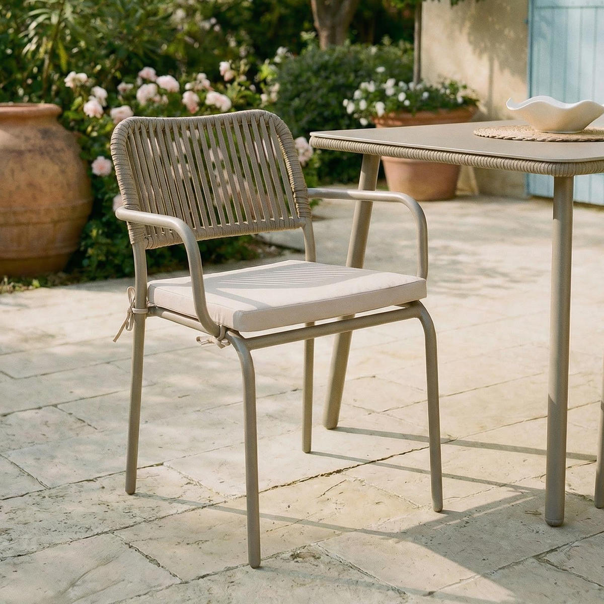 GARTENSTÜHLE VOLONTE 6er-Set braun - Braun, Textil (56/81/65cm) - IDIMEX