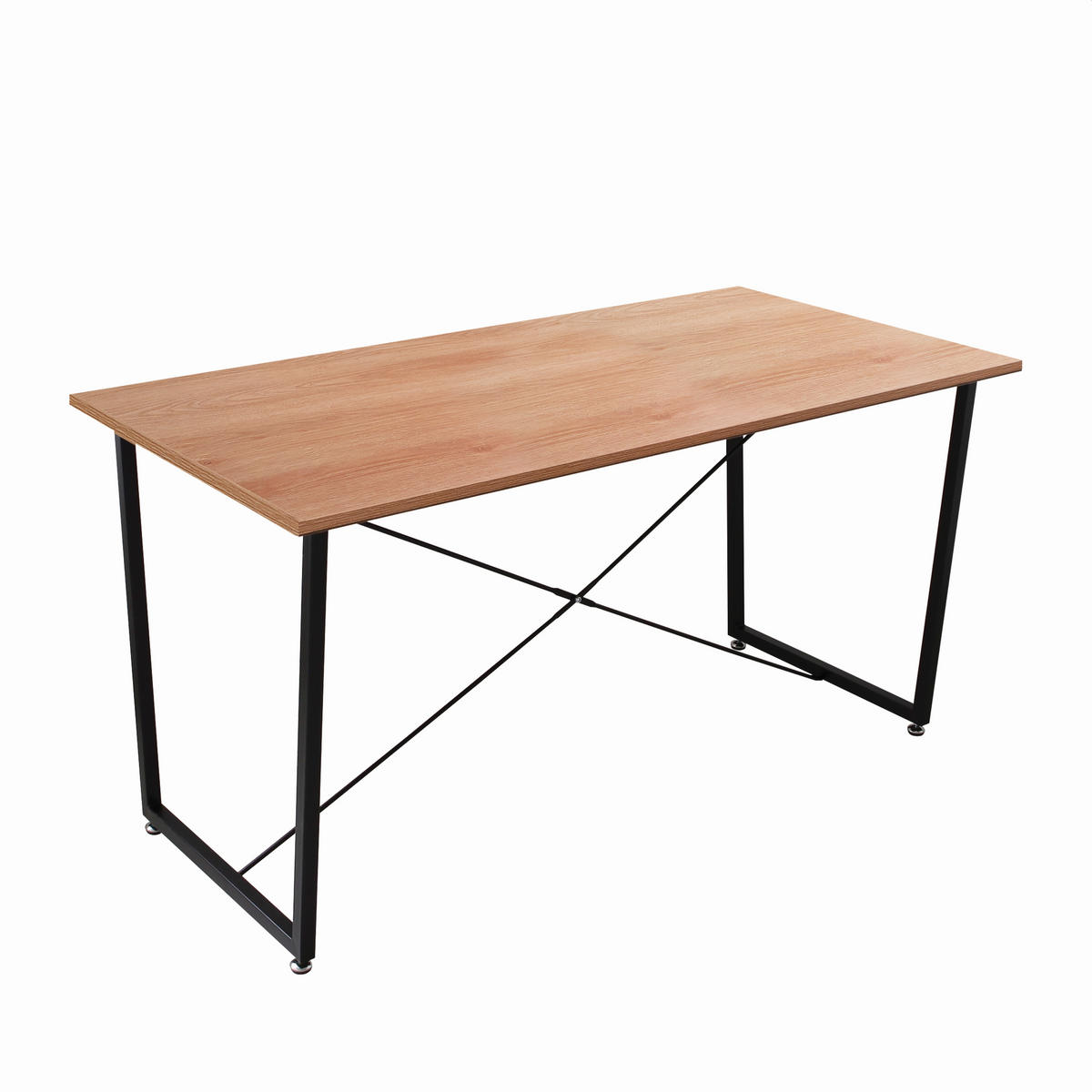 ESSZIMMERTISCH JOONA - 140x70 cm - MDF mit Akazie-Dekor, Gestell Metall - Naturfarben, Metall (70/140/73cm) - TPFLiving