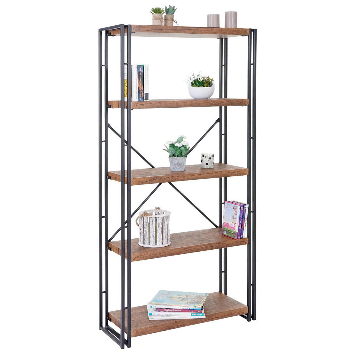 BÜCHERREGAL Holz - Braun, Holzwerkstoff (80/165/30cm) - MCW