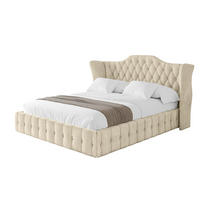 POLSTERBETT mit Bettkasten und Lattenrost, Boxbett ohne Matratze - MODY 200x200 Beige - Ecru, Holzwerkstoff/Textil (200/200cm) - ALTDECOR