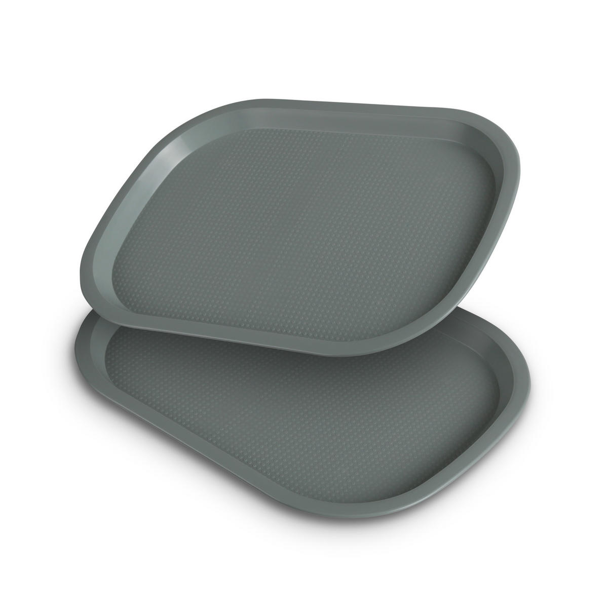 SERVIERTABLETT Kunststoff 37x27 cm Grün 2er-Pack - Grün, Kunststoff (27/2/37cm)