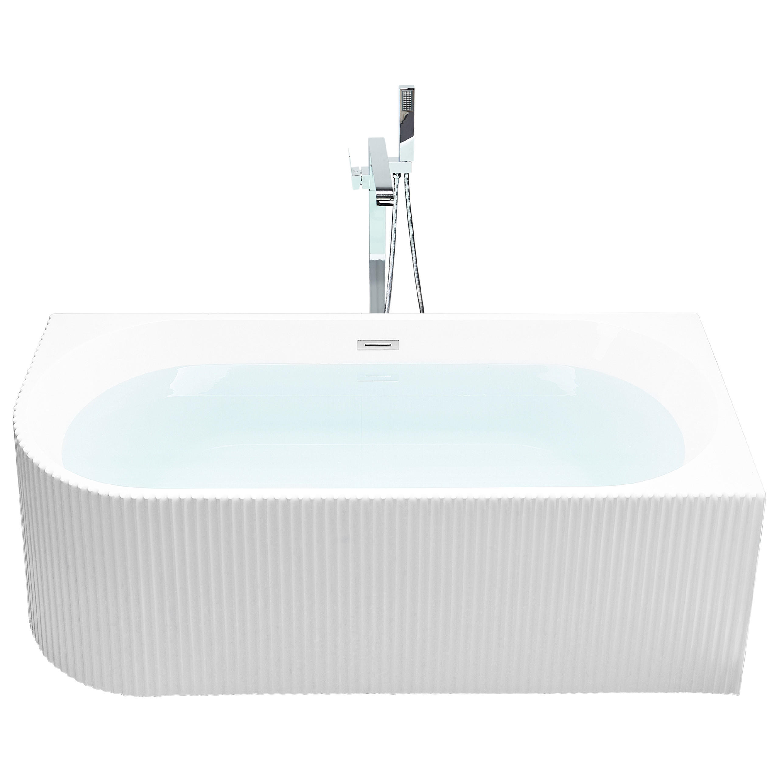 ECKBADEWANNE 80x169x59 cm weiß Gocta - Weiß, Kunststoff (80/59/169cm) - Beliani
