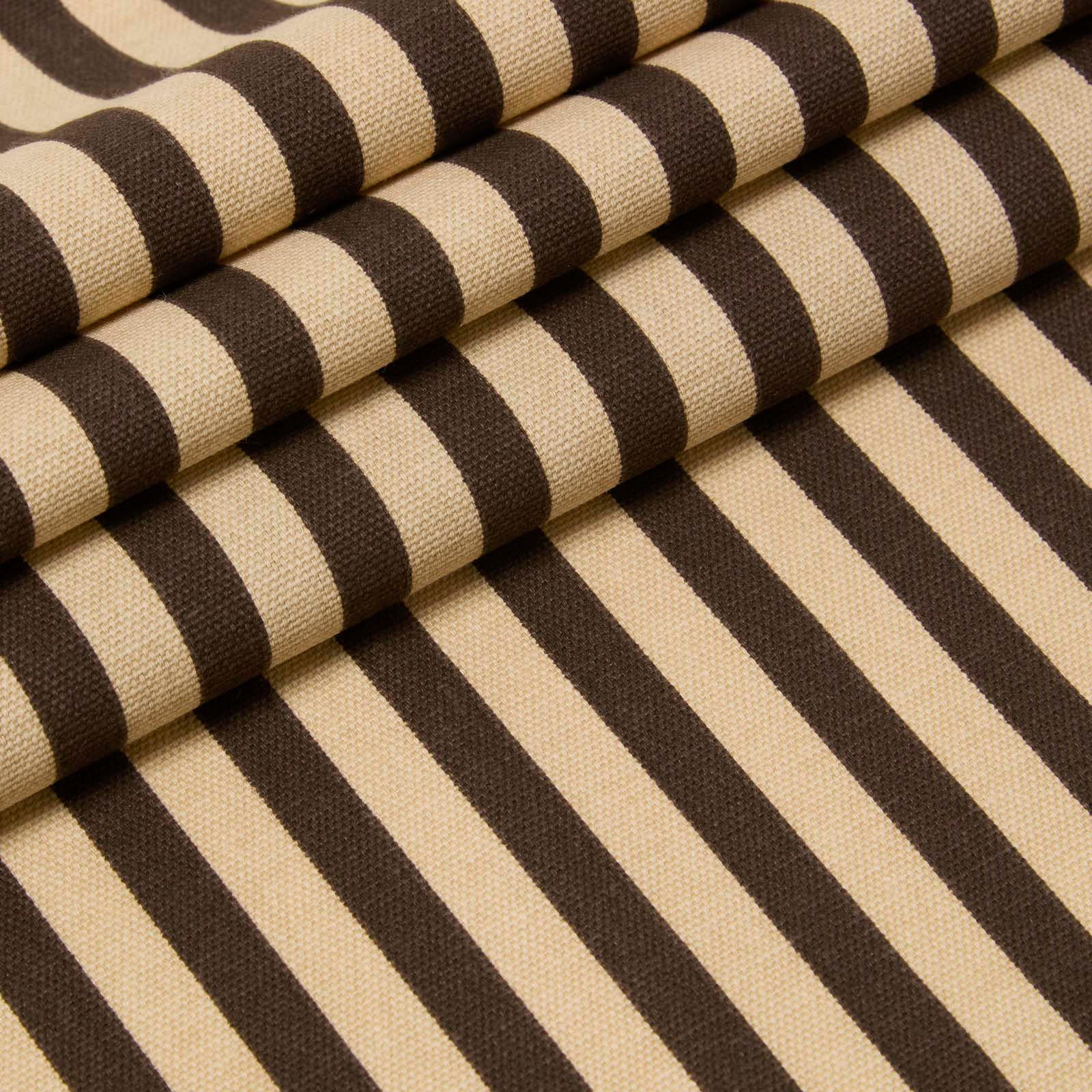 BAUMWOLLSTOFF Meterware braun-beige gestreift, 150 cm - Braun, Textil (150/100cm) - Homescapes